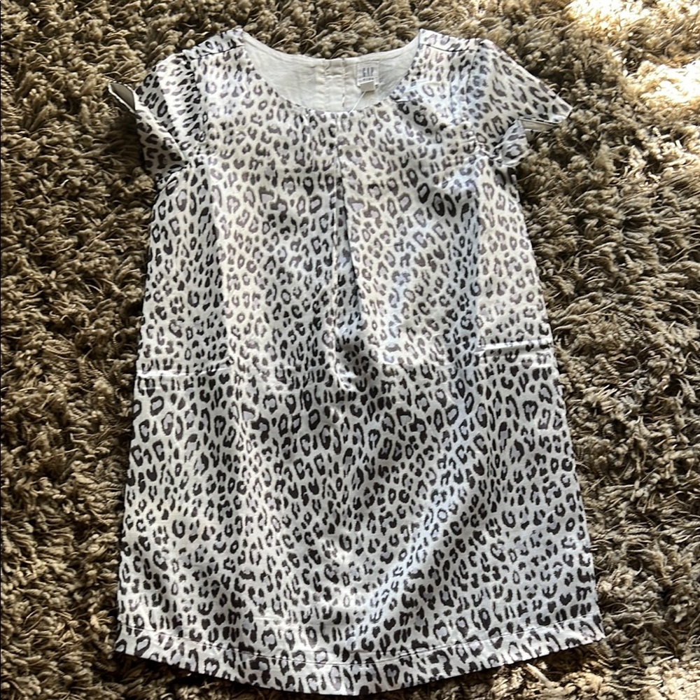 GAP Leopard Print Kids Dress - Black and White